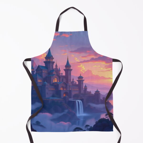 Item preview, Castle of Dreams – sunset meets fantasy architecture & mystic mountain glow designed and sold by FotoworldEdel.