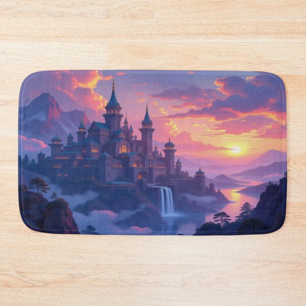 Item preview, Castle of Dreams – sunset meets fantasy architecture & mystic mountain glow designed and sold by FotoworldEdel.