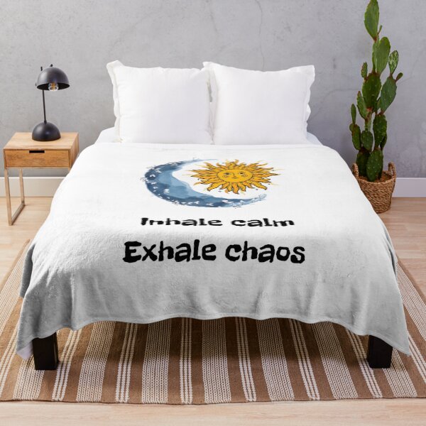 Item preview, Inhale Calm Exhale Chaos – sun moon Mindful Vibes  designed and sold by DailyBodyCalm.