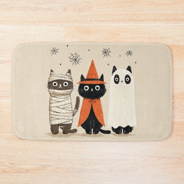 Item preview, Black Cats Trio Autumn Halloween Mummy Witch Ghost designed and sold by GrinGalore.