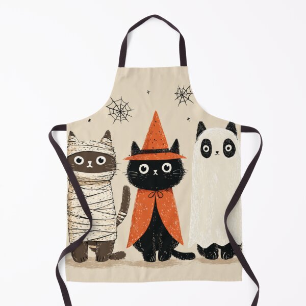 Item preview, Black Cats Trio Autumn Halloween Mummy Witch Ghost designed and sold by GrinGalore.