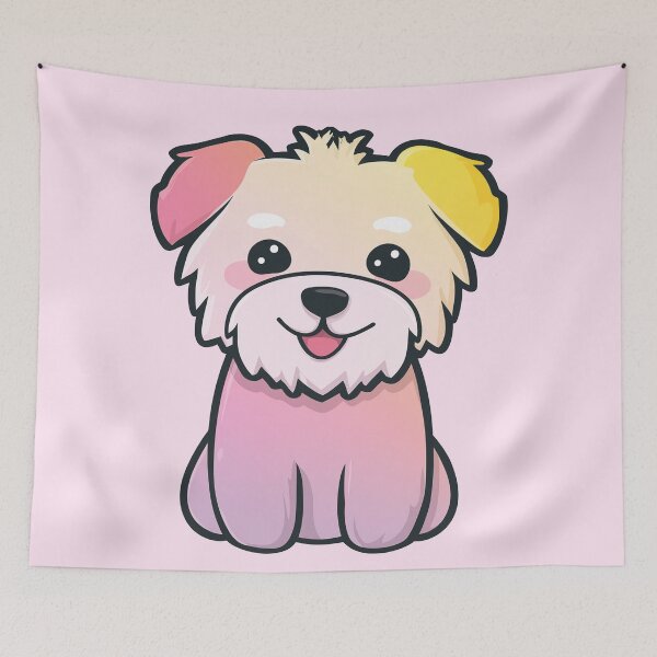 Item preview, Kawaii Rainbow Puppy – Cute Colorful Cartoon Dog Illustration designed and sold by Clawffirmations.