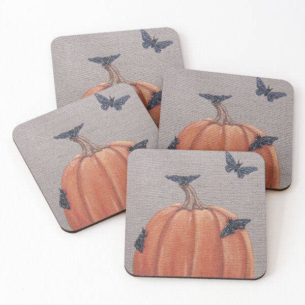 Item preview, Pumpkin with Black Moths designed and sold by sarahsophieartistry.