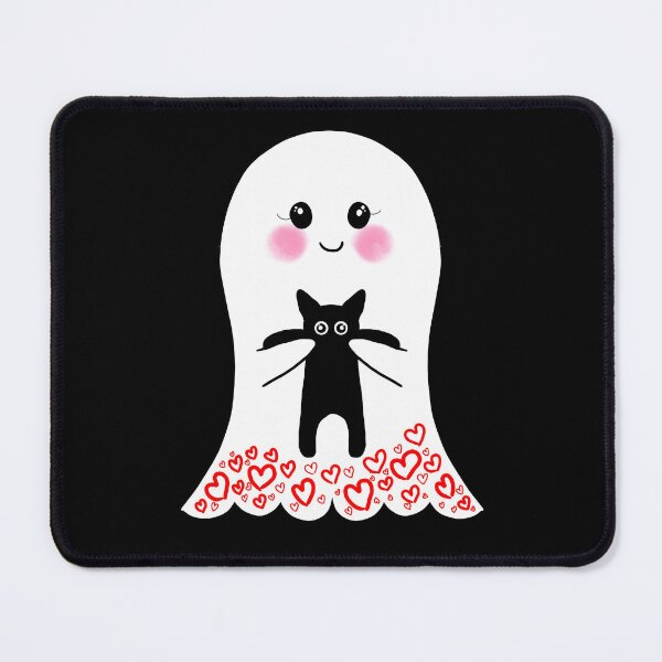 Item preview, Cute Ghost with Black Cat designed and sold by Meenova Art.
