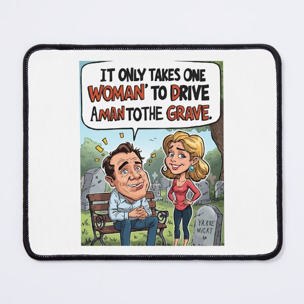 Item preview, One Woman, Many Graves – Funny Cartoon Satire designed and sold by RAKO13.