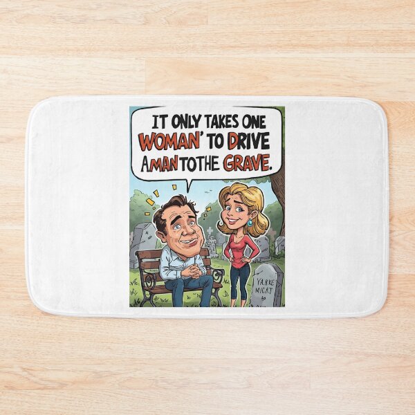 Item preview, One Woman, Many Graves – Funny Cartoon Satire designed and sold by RAKO13.
