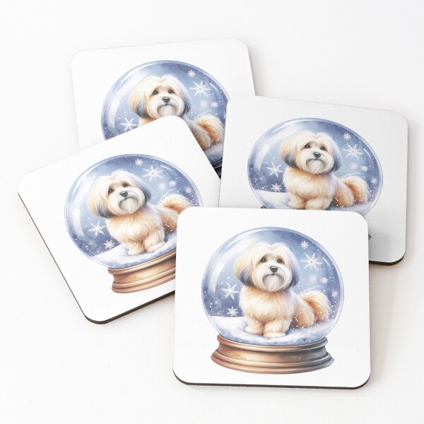 Item preview, Havanese Snow Globe Winter Art designed and sold by TheAnimalZ00.