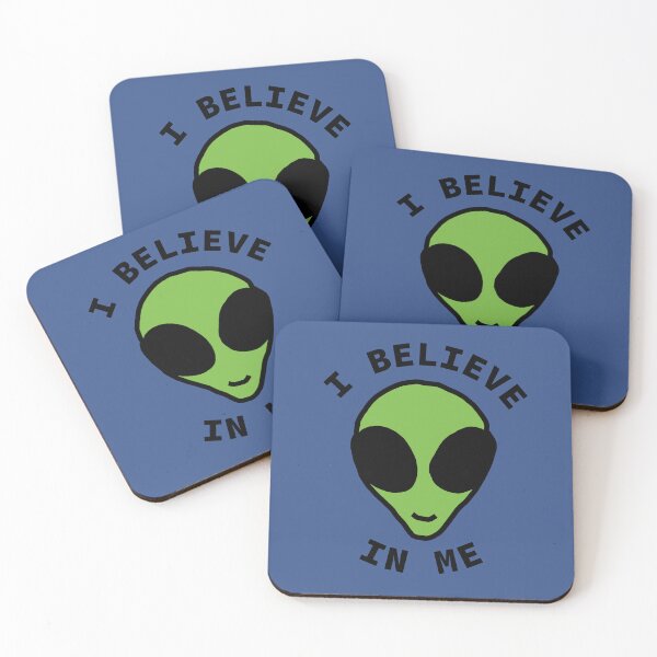 Item preview, SCIFI Cute Alien says I Believe in Me designed and sold by ellenhenry.