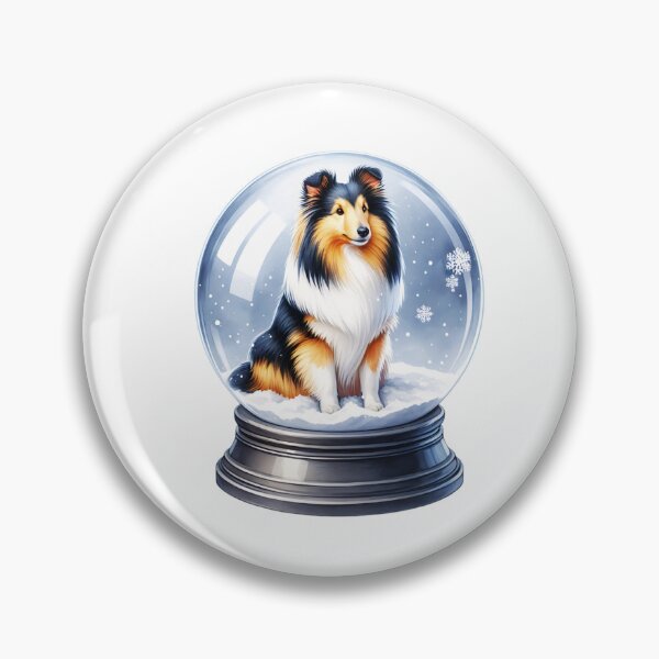 Item preview, Shetland Sheepdog Snow Globe Winter Art designed and sold by TheAnimalZ00.