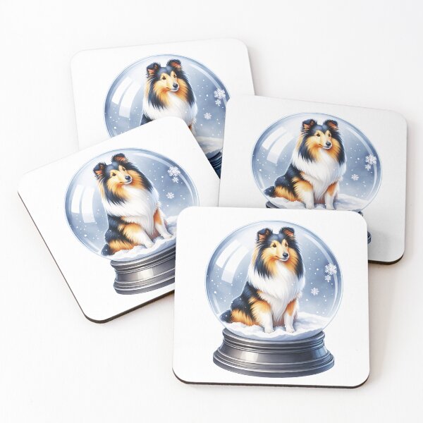 Item preview, Shetland Sheepdog Snow Globe Winter Art designed and sold by TheAnimalZ00.