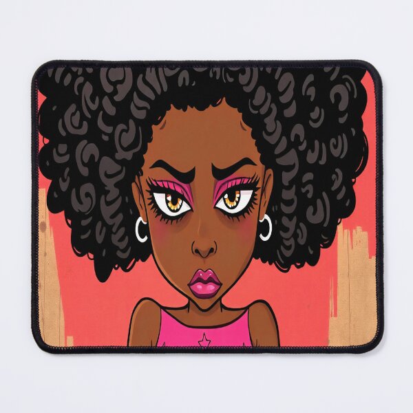 Item preview, Fierce Afro Girl Pop Art Bling Style designed and sold by ReyDeLaCalle.