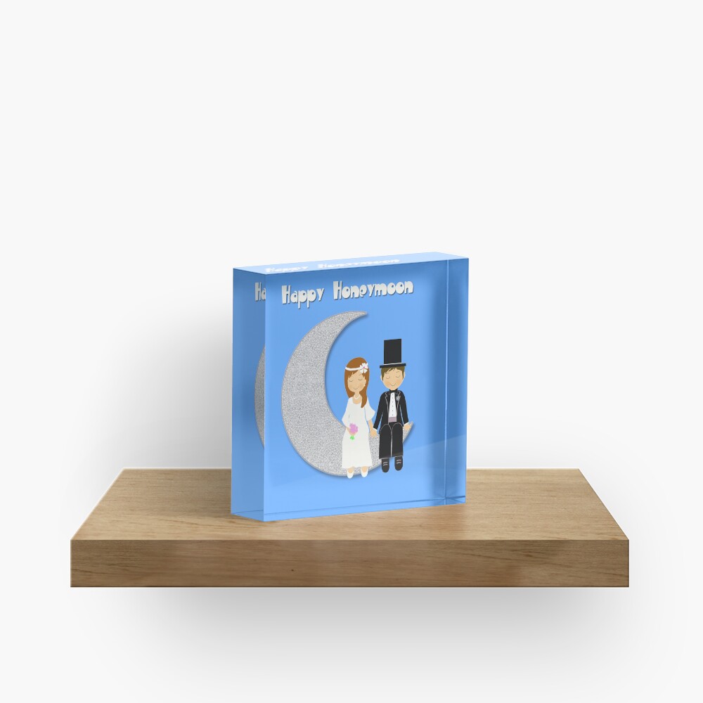 Happy Honeymoon Acrylic Block