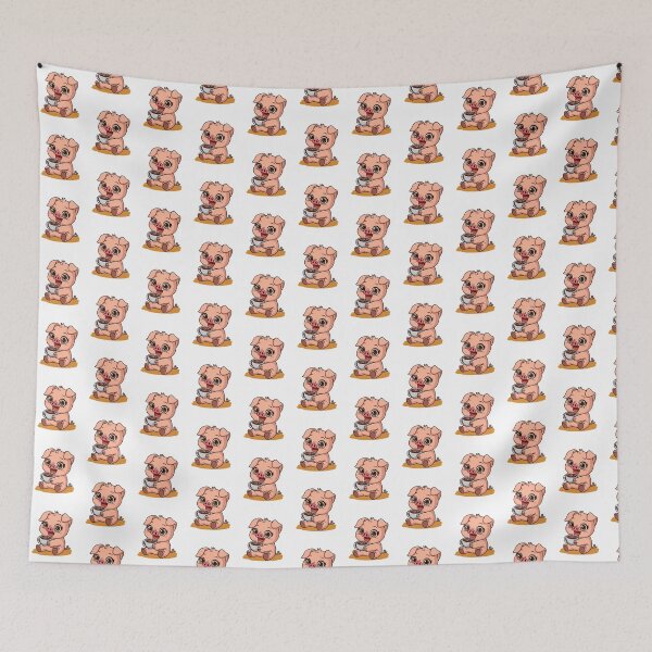 Item preview, piggy drinking coffee designed and sold by Eternalski.