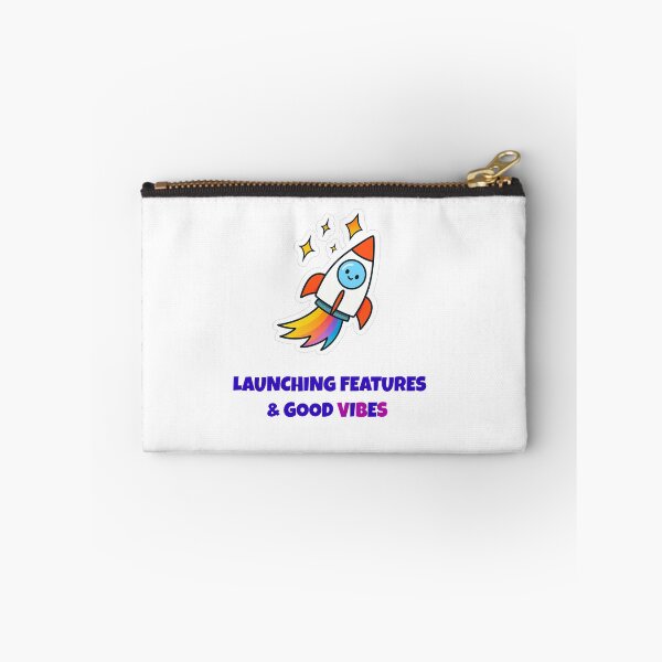 Item preview, Launching features & good vibes designed and sold by MinimumViableMeme.