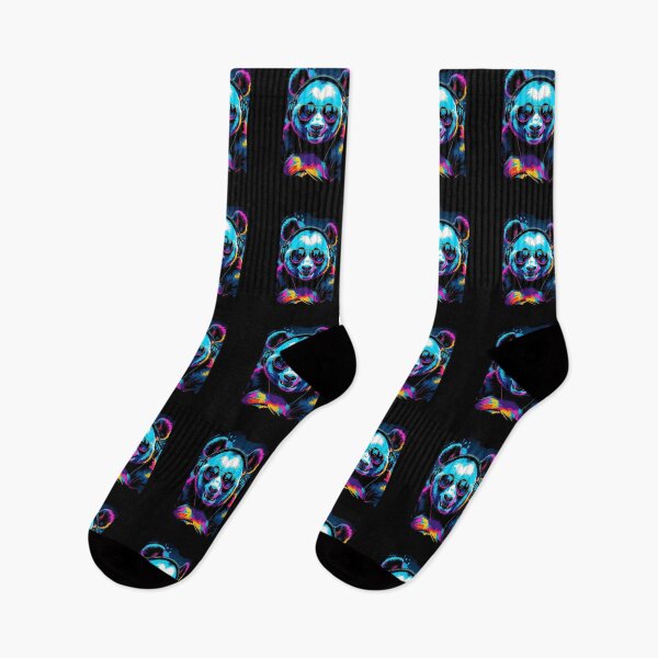 Item preview, Cool Neon Panda with Headphones designed and sold by Bawek85Designs.
