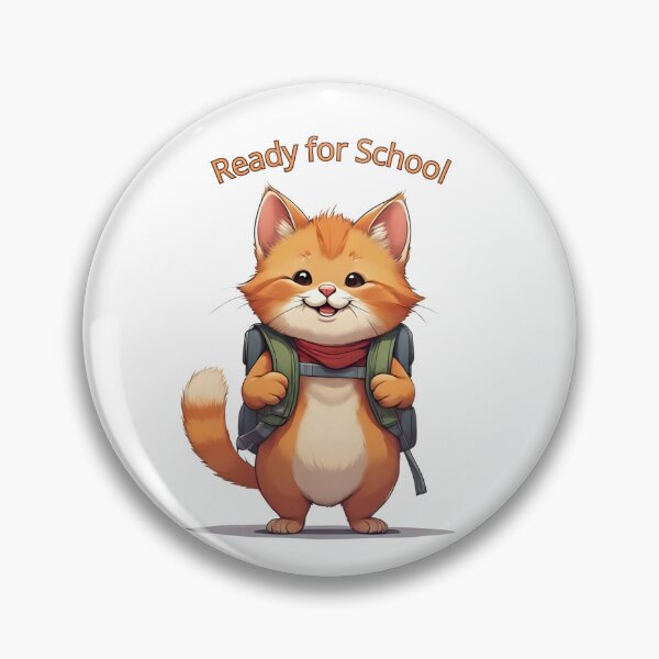 Item preview, Lindo gato con mochila escolar, diseño de regreso a clases designed and sold by Pixel--Threads.