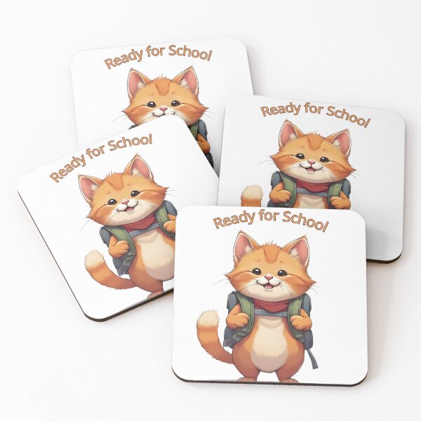 Item preview, Cute Cat with School Backpack Back to School Design designed and sold by Pixel--Threads.