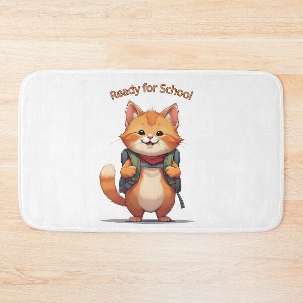 Item preview, Cute Cat with School Backpack Back to School Design designed and sold by Pixel--Threads.