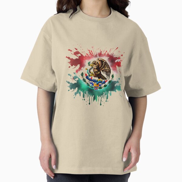 Item preview, Vintage Mexican Flag Design: Bold Eagle & Cactus Graphic Tee, Mexico Pride Apparel, Patriotic Gift for Mexican Americans & Culture Lovers designed and sold by faisal shahzad.