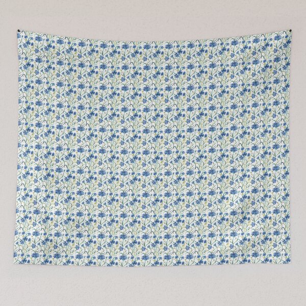 Item preview, Floral Pattern with Blue Cornflowers designed and sold by ByVolya.