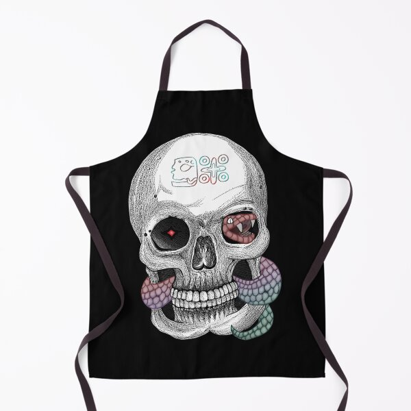 Item preview, Mayan Skull Design, Rainbow Snake Skull, Ink Skull designed and sold by JemLineroArt.