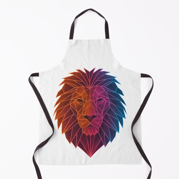 Item preview, GeoNeon Lion Ember Collection | Vibrant Geometric Neon Art designed and sold by Avagen Designs.