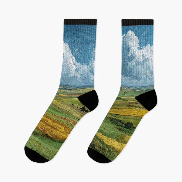 Item preview, VIBRANT FIELDS UNDER A CLOUDY SKY designed and sold by ArtbyRolleen.