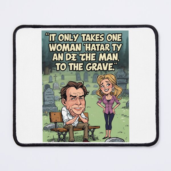 Item preview, One Woman, Many Graves – Funny Cartoon Satire designed and sold by RAKO13.