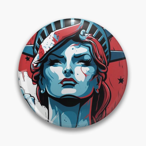 Item preview, Lady Liberty - Statue of Liberty - Art Deco Inspired - RED WHITE and BLUE designed and sold by CleverCulture.