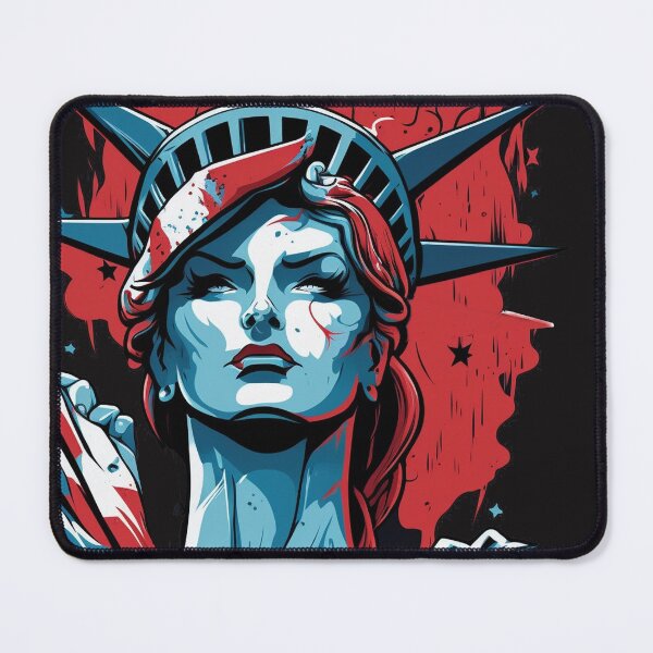 Item preview, Lady Liberty - Statue of Liberty - Art Deco Inspired - RED WHITE and BLUE designed and sold by CleverCulture.