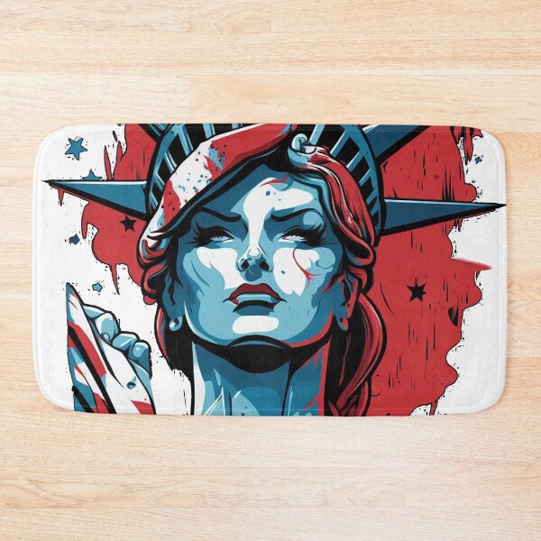 Item preview, Lady Liberty - Statue of Liberty - Art Deco Inspired - RED WHITE and BLUE designed and sold by CleverCulture.