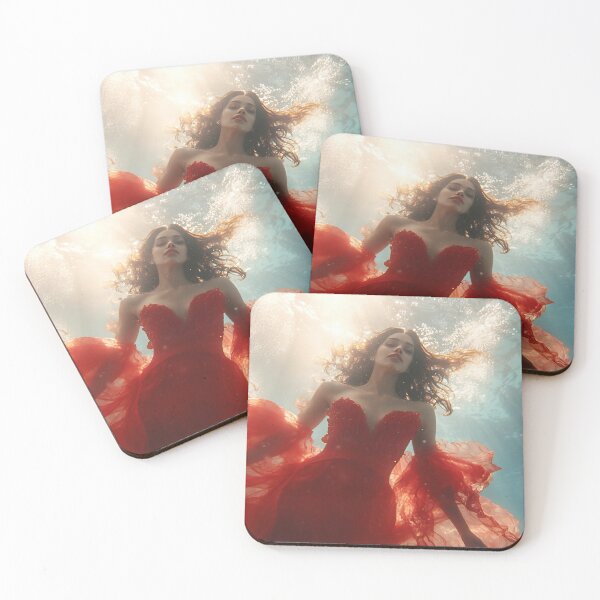 Item preview, Lady in red dress underwater designed and sold by anytka.