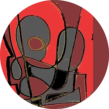 Artwork thumbnail, Maroon Reds Round Abstract Design by SmashingDeals