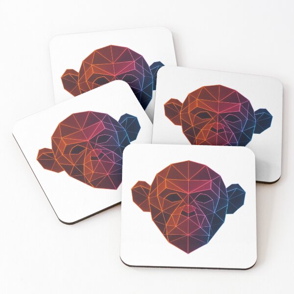 Item preview, GeoNeon Monkey| Ember Collection | Vibrant Geometric Neon Art designed and sold by Avagen Designs.
