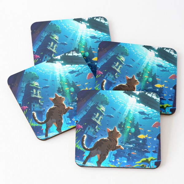 Item preview, Cat Underwater City designed and sold by The Collection.