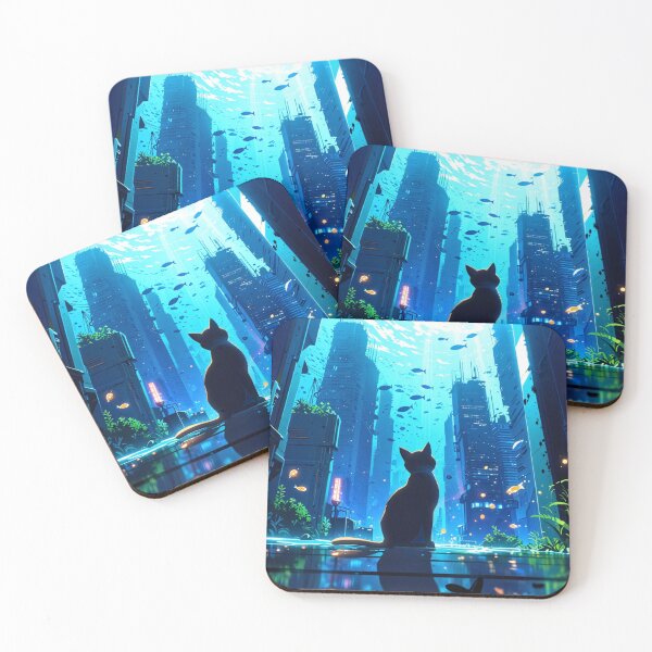 Item preview, Cat Underwater City designed and sold by The Collection.