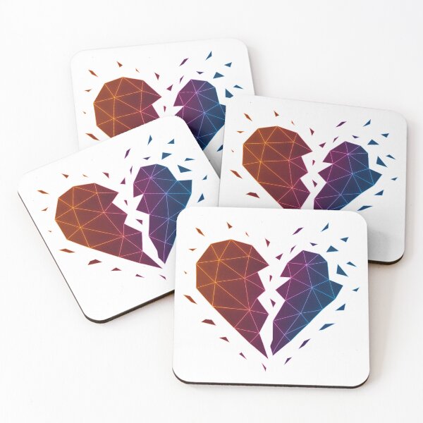 Item preview, GeoNeon Shattered Heart | Ember Collection | Vibrant Geometric Neon Art designed and sold by Avagen Designs.