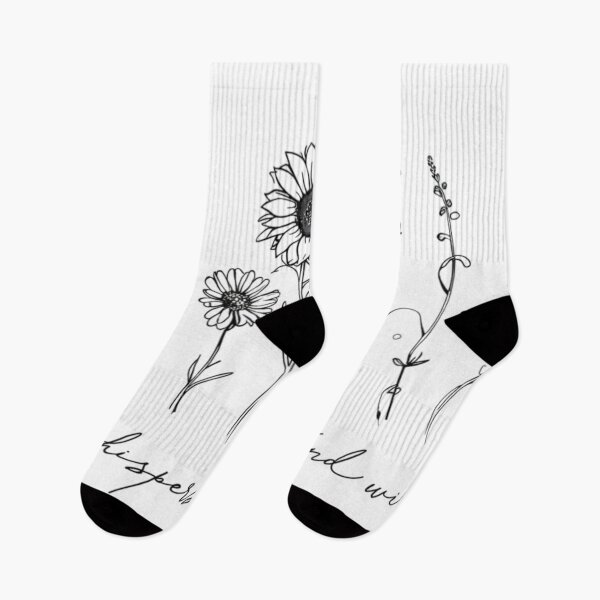Item preview, Wildflower Botanical Line Art - Nature Quote "Nature Whispers Soft and Wild" designed and sold by MiraDesignCo.