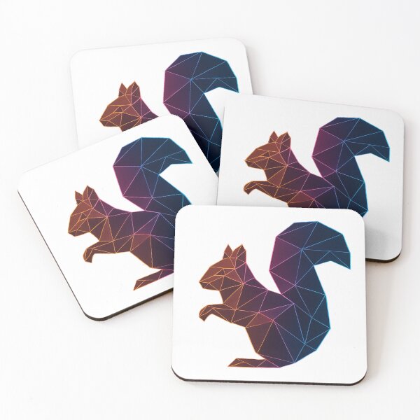 Item preview, GeoNeon Squirell | Ember Collection | Vibrant Geometric Neon Art designed and sold by Avagen Designs.