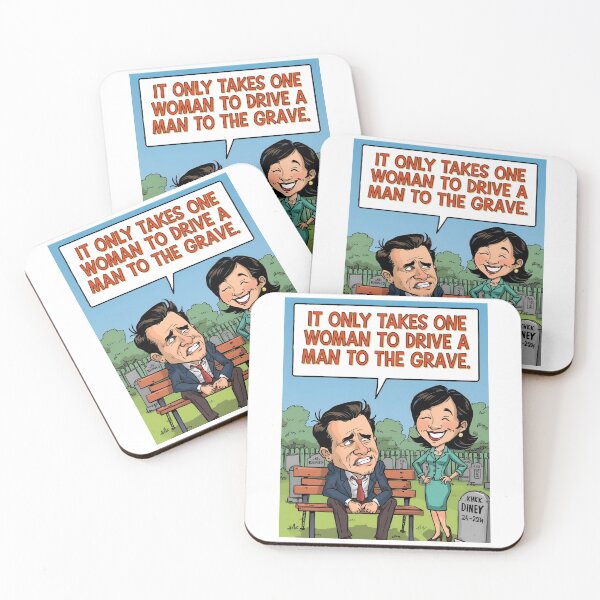 Item preview, One Woman, Many Graves – Funny Cartoon Satire designed and sold by RAKO13.