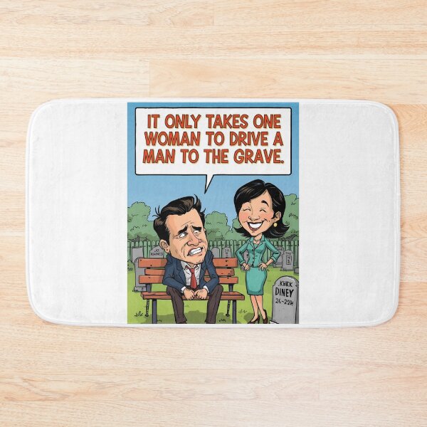 Item preview, One Woman, Many Graves – Funny Cartoon Satire designed and sold by RAKO13.
