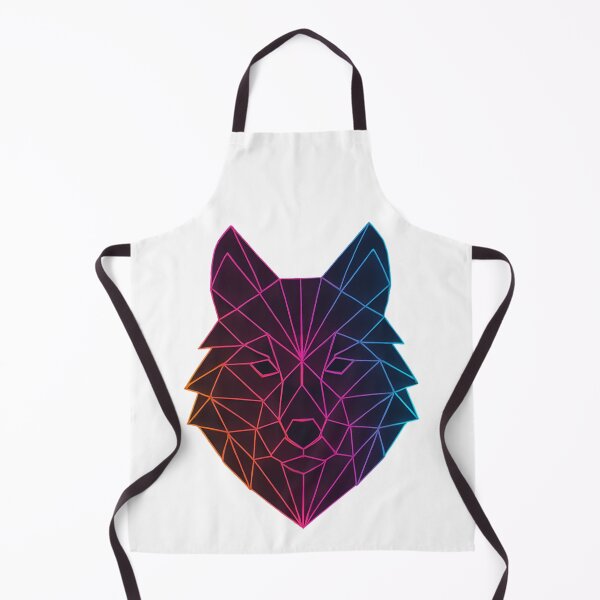 Item preview, GeoNeon Wolf | Ember Collection | Vibrant Geometric Neon Art designed and sold by Avagen Designs.
