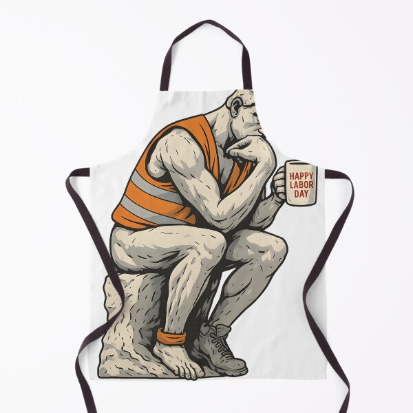 Item preview, The Thinker Labor Day Coffee Break Parody designed and sold by The Classics Freak.