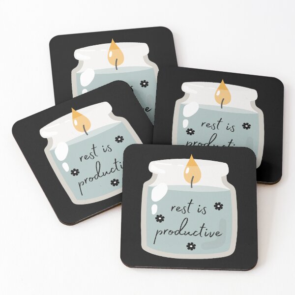 Item preview, Rest Is Productive Candle designed and sold by AESTHETISCAPES.