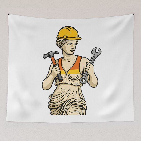 Item preview, Venus de Milo Construction Worker Meme designed and sold by The Classics Freak.