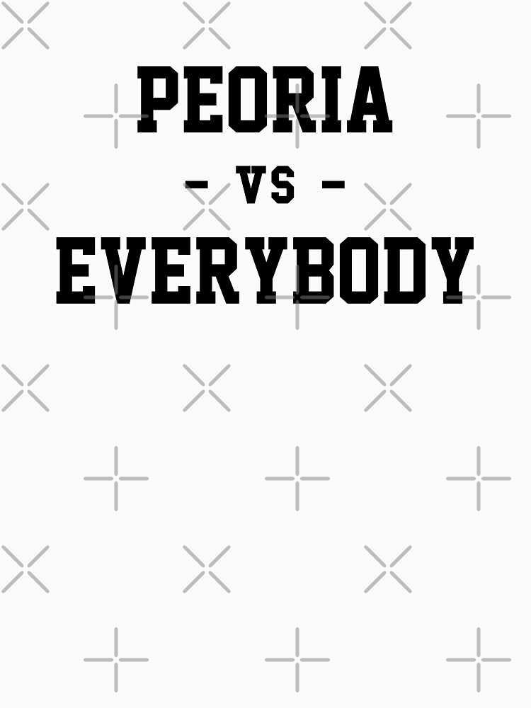 Thumbnail 7 of 7, Essential T-Shirt, Peoria vs Everybody designed and sold by heeheetees.