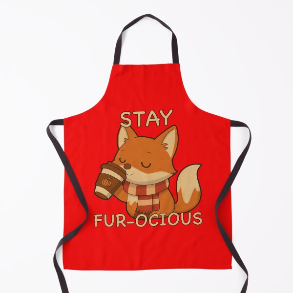 Item preview, Stay Fur-ocious – Cute Autumn Fox Coffee Pun designed and sold by DerpCat Sketches.