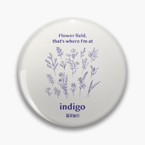 Item preview, RM Indigo Wildflower BTS Kim Namjoon Original Artwork Namjooning designed and sold by daisysubtleart.