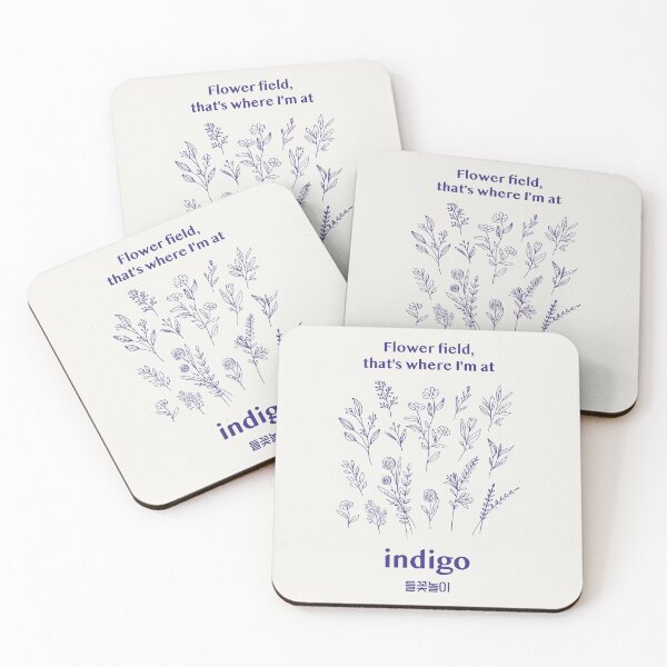 Item preview, RM Indigo Wildflower BTS Kim Namjoon Original Artwork Namjooning designed and sold by daisysubtleart.