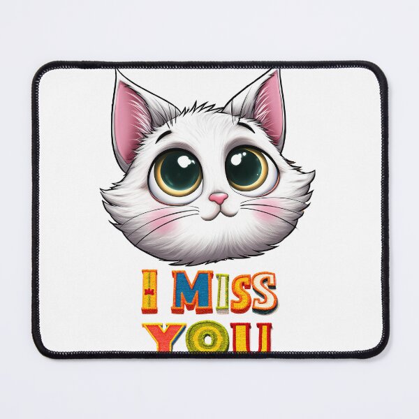 Item preview, Cute Cat “I Miss You” Design – Adorable Kitty Art for Gifts, Stickers & Apparel designed and sold by DesignArtist.ia.